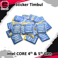 Embossed Emblem Sticker intel Core i3 i5 i7 Gen 4 Gen 5