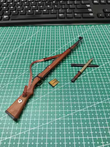 1/6 Scale Handmade WWII Kar98k Sniper Rifle Model - Full Metal & Real Wood, Special Forces Military