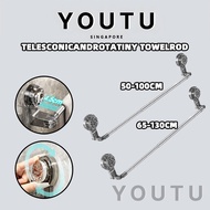 Suction Cup Towel Rack Stainless 50-100cm/65-130cm Steel Extendable Adjustable Rack Tuala Rak Bilik 