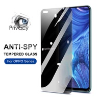 OPPO Reno2 2 f 3 4 5 8 8T 4G 5G F5 F7 F9 F11 A9 F11 Pro A91 A94 Anti Spy Privacy Tempered Glass phone Screen Protector Film