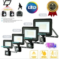 READY STOCK➠10W 20W 30W 50W PIR MOTION SENSOR LED FLOODLIGHT IP66 WATERPROOF OUTDOOR SENSOR LED SPOT
