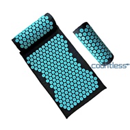 Acupuncture Massage Cushion Pillow Sets Relieve Stress Back Pain Acupressure Mat/Pillow Massage Mat Body Muscle Spike Relaxation [countless.sg]