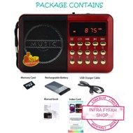 Radio Al Quran 30 Juzuk Serta Terjemahan 8gb SD Card / AL QURAN RADIO / RADIO AL-QURAN