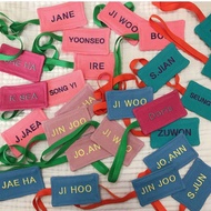 🔥 in stock 🔥 keyring children name fabric label HOTSELLING name tag sulam kid school bag tag CUSTOM 