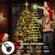 PUHONG (New Christmas Ladder Lights, 4.6ft Christmas Lights with Star Topper, Christmas Hanging Orna