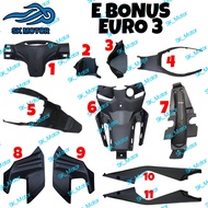 SYM E BONUS 110 EURO 3 Original Inner Cover Full Set Kaver Hitam Meter Cover Tengah Cover Tank Ekor 