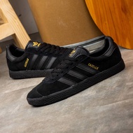 Adidas GAZELLE Shoes FULL BLACK GOLD/Men's SPORTY CASUAL SNEAKERS
