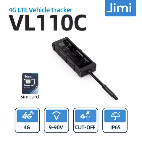Jimi 4G LTE Vehicle GPS Tracker VL110C With 5 Years Sim Card Smart Alert Remote Cut-Off Tracking Wat