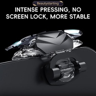 BEAUTYSTARTING 1 Pair Transparent Mechanical PUBG Game Auxiliary Buttons 4-Finger Linkage Auto-Fire 