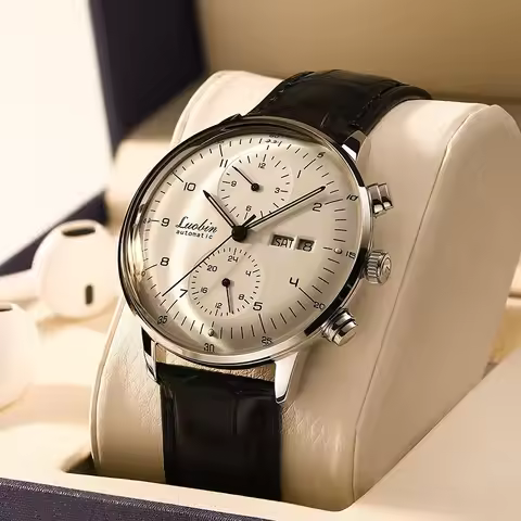 Men Automatic Mechanical Movement Luminous Month Display 24 Hour Indicator Calendar 3ATM Waterproof 