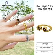 Retro Personalized Style Golden Cudgel Ring Wukong Open Ring Alloy Ring ️ZS