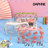 ☃DAPHNE Gift Avocado Flower Peach Waterproof Clear Transparent Makeup Bags for Women Girls Pouch Sto