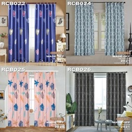 Modern Curtain Langsir Tingkap Hook /Rod Curtain Semi Blackout Langsir Pintu Door Curtain