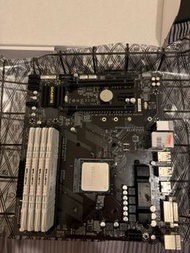 Gigabyte AX370M 底板 + AMD Ryzen 5 3600XT CPU + Crucial Baklistix 3600 MHz 8GB ram x4