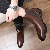Ankle boots black boots Chelsea boots winter ankle boots men leather shoes men high cut shoes Korean