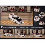 SW trong kho 1:64 lbwk GTR er34 Silhouette Hood mở hợp kim diorama Bộ sưu tập mô hình xe hơi thu nhỏ