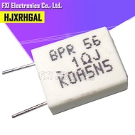 10pcs BPR56 5W 0.1 0.15 0.22 0.25 0.33 0.5 1ohm Non-inductive Ceramic Cement Resistor 0.1R 0.15R 0.2