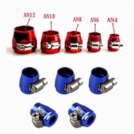 AN4 AN6 AN8 AN10 AN12 AN16 AN20 Hose End Finisher Aluminium Fuel Oil Water Braided Petrol Hose Clip 