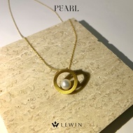 925镀金 珍珠项链 O形项链 O字珍珠项链 Plated 925 Pearl Necklace O Shape Pearl Necklace Round Shape Necklace