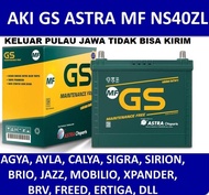 AKI KERING MOBIL AKI MOBIL Aki GS ASTRA MF NS40ZL ORIGINAL untuk Toyota Agya Calya Corolla Altis Hilux Daihatsu Ayla Sigra Sirion Honda City Jazz Brio Mobilio