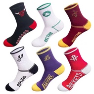 Fashion Basketball Socks Long NBA Team Mid Cotton Socks