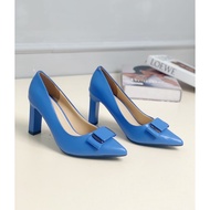 Giày Cao Gót Nữ 8cm Gót Vuông Phối Khóa Pixie H120