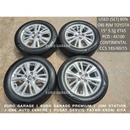 USED 15 ORIGINAL RIM + TYRE TOYOTA VIOS 2020 ALTIS MYVI ALZA SEG