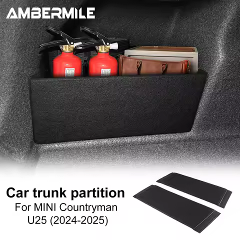 Car Storage Sides Trunk Partition for Mini Countryman U25 2024 2025 Auto Organizer Bag Box Accessori
