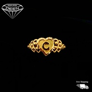 SMS DEEN Alphabet Ring, ±2.4-2.9GM - Gold 916 Emas - Cincin Huruf