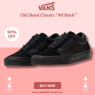 รองเท้าผ้าใบ Vans old skool super black OST11582-1351-1-37 รองเท้าผ้าใบแวนส์ ชาย หญิง Unisex สีดำ