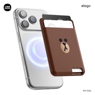 elago l LINE Friends Magnetic Wallet Card Holder 2-Cards Compatible with MagSafe for iPhone 15,14,13