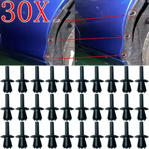 30X Fender Liner Rivet Expanding Clip Retainer For BMW 1er 2er 3er 4er 5er 6er 7er 8er X1 X5 X6 Z1 Z