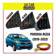 Perodua Bezza (2016 to 2023) Window Cover Mustang Rear Side Window Cover Triangle Shutter Cover Exte