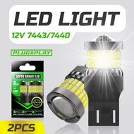 2PCS 7440/7443 LED Bulb For Car Turn Signal Brake Light 6500K White