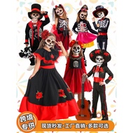 Halloween Day of the Dead Costume Mexico Traditional cos Children's Performance Costume Skeleton
