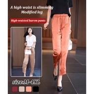 Harlem pants female fashion thin ice silk draping high waist thin nine minutes loose pants