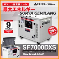 Genset silent Honda 5000 watt Excell SF 7000 dxs 7Kva Genset Silent