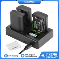 NEEWER 3-Pack  LP-E6NH Replacement Battery and Triple Battery Charger Set, lp-e6nh