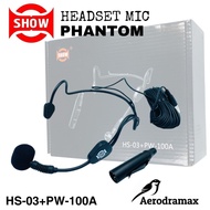 SHOW HS-03+PW-100A Headset Mic (PHANTOM)