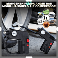 READY STOCK Qiangshen Pompa Angin Ban Mobil Handheld Air Compressor / pompa angin ban sepeda dan motor mobil elektrik mini angin besar cordless cas charger multifungsi injak kaki 2 tabung kecil kuat kaki listrik lipat murah otomatis portable praktis