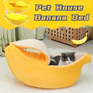 Pet House Banana Bed Basket Soft Pet Bed House Dog Cat Supplies Pet Cozy Cushion Bed House Banana Boat House Cat Dog