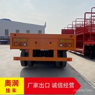 ST/💥Supply40Feet Flatbed Trailer Container Platform Vehicle Heavy-Duty Heavy-Duty Transportation Platform Trolley Brand