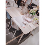 Dalam negara IKEA Lisab meja makan kayu solid meja makan kayu solid corak kayu kayu balak meja makan