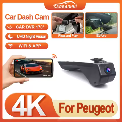 For Peugeot 3008 Allure 4008 5008 GT DS7 CROSSBACK Citroen C5 X7 Plug And Play 4K HD 2160P Dashcam W