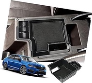 2013-2019, for Octavia Armrest Tray Mk3 5E Rs Center Console Organizer Hidden Storage Box Container 