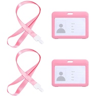 Minimalist Card Holder Badge Lanyard Double-Sided ID Holder Factory Badge Transparent Badge Holder S