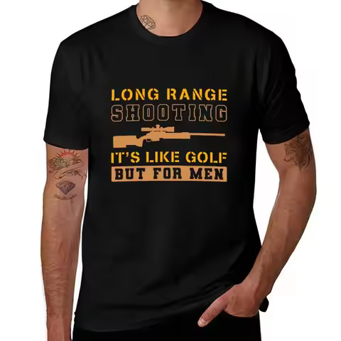 Long Range Shooting It's Like Golf But For Men T-Shirt cotton graphic tees oversized t shirt mens de