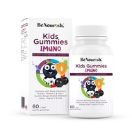 BeNourish Kids Gummies Imuno 60s with Black Elderberry , Zinc , Vitamin C - Boost Immunity