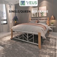 Veus Galaxy Super Base Single Queen Size Metal Bed Frame Bed Katil Bujang White Katil Besi Putih Bed Frame White Metal