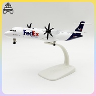 [Brightlight] 1 Set 20cm Fedex ATR Airplane Model Airplane Diecast Metal Alloy Collection Children T